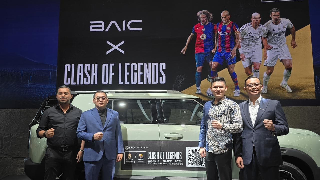 Mobil BAIC Antar Para Legenda El Clásico di Jakarta: Lebih dari Sekedar Transportasi, Ini Simbol Kemitraan