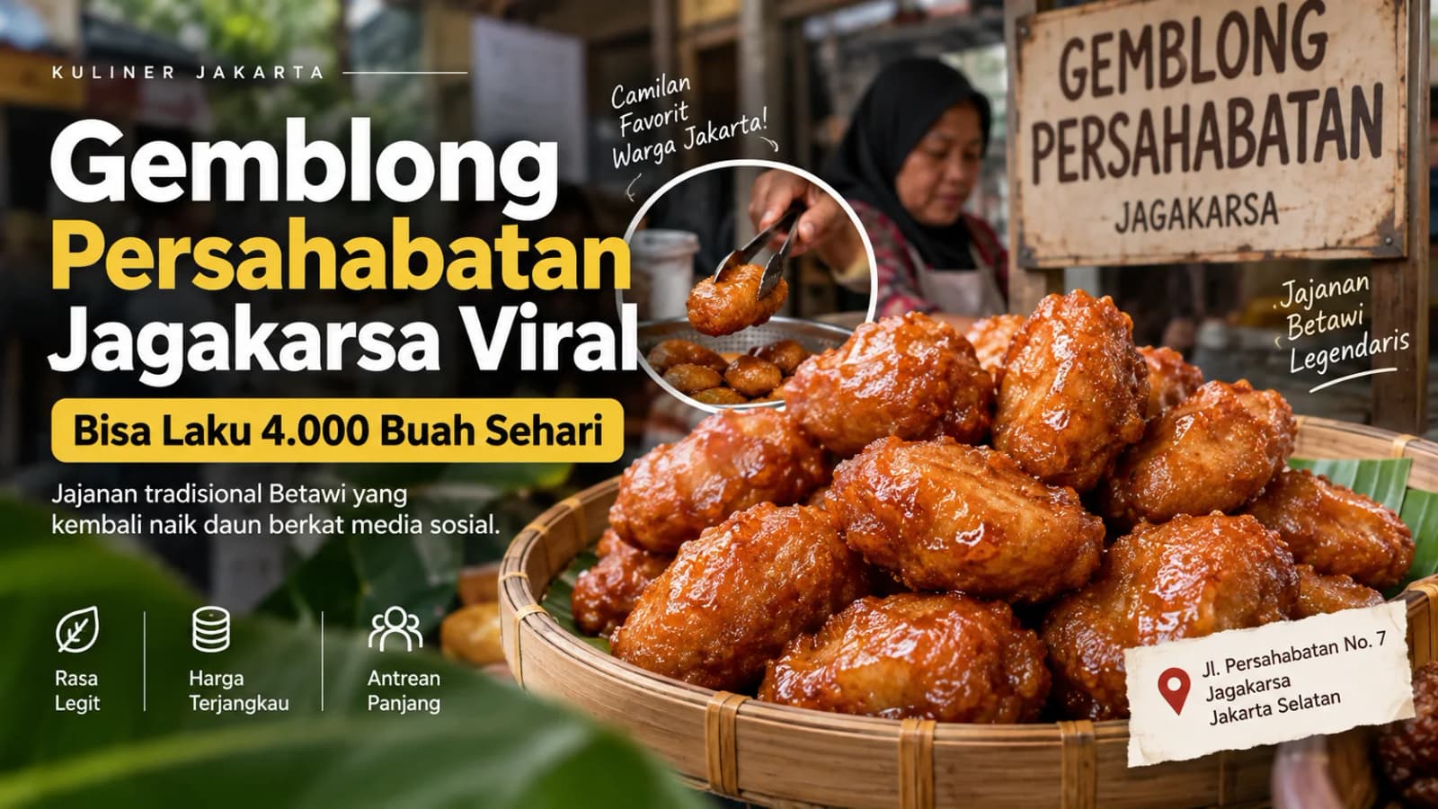 Gemblong Persahabatan Jagakarsa: Jajanan Klasik yang Kembali Cetar di Medsos! 🍡✨