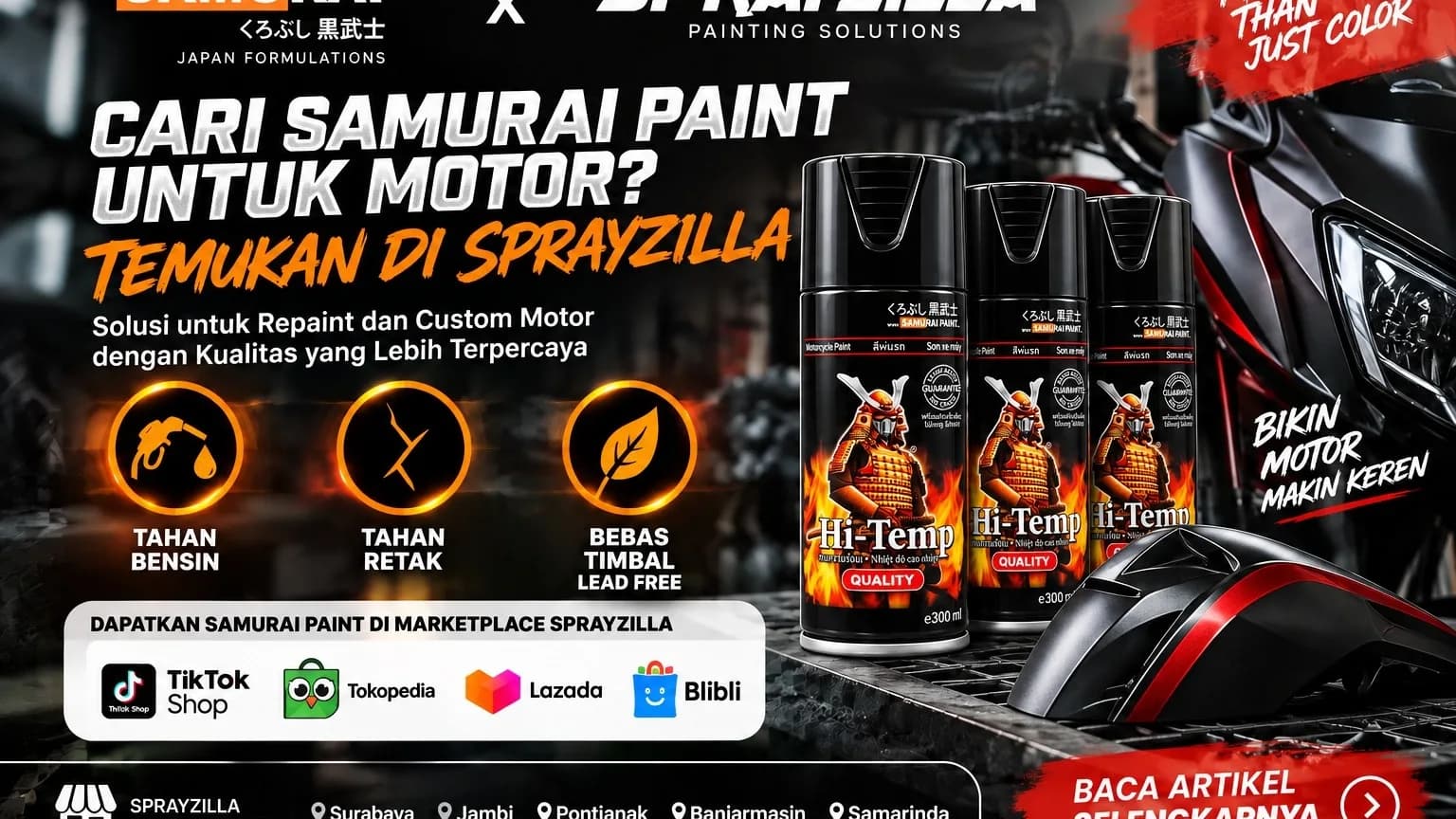 Membaca Peluang Pasar Cat Semprot Motor: Mengapa Distribusi Samurai Paint via Sprayzilla Layak Dicermati